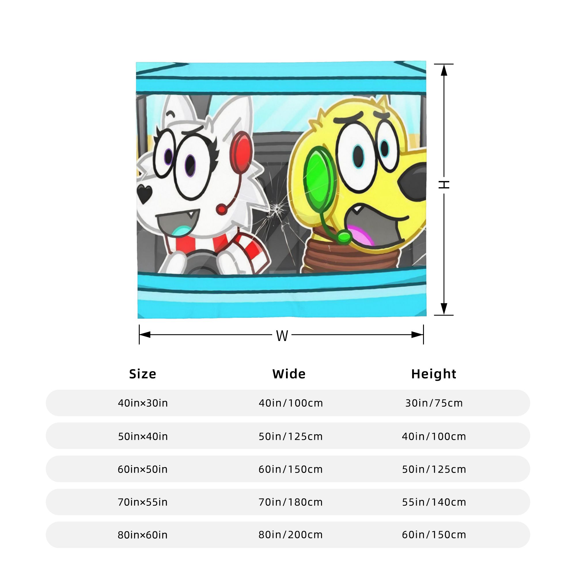 Superdog Tylers Snowi Foxs Blanket Cute Cartoon Flannel Funny Soft Throw Blanket for Chair Covering Sofa Summer 100x150cm