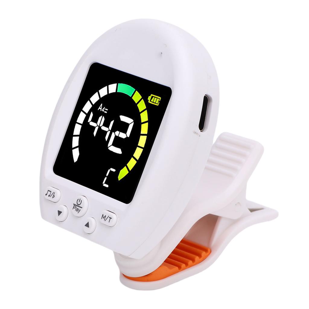 Digital Metronome Tuner Multifunctional Accurate Rotating Clamp Design High Sensitivity Guitar Tuner and Metronome