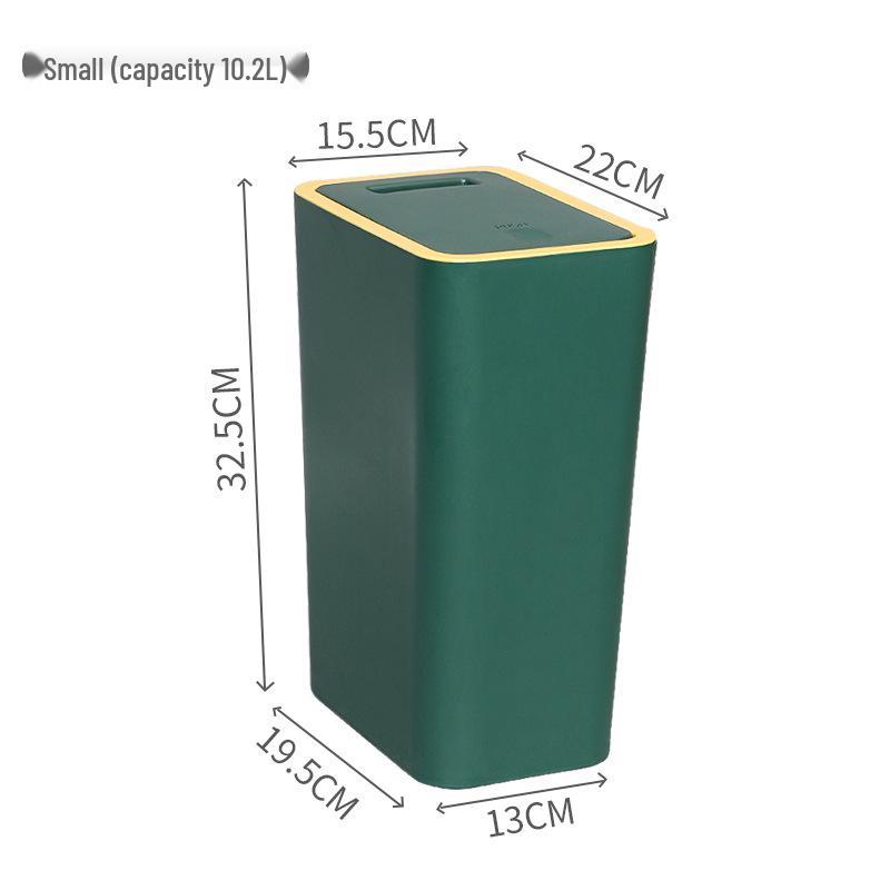 

Сміттєвий бак великої місткості з кришкою, що відкривається натисканням, для вітальні, кухні, ванної кімнати або туалету - Операція без рук Single