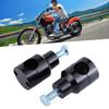 Round Riser, 2 Replacement Handlebar Clamps, Fits Most Motorcycle Handlebars with Diameter 25mm/1" (Black 25)
