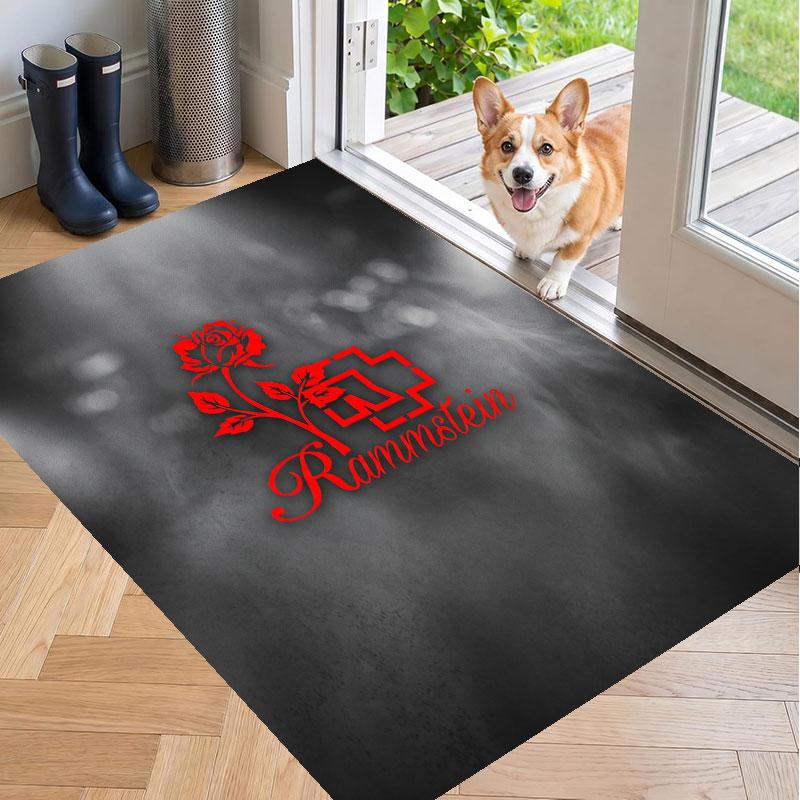 Soft Floor Carpet Rammstein Pattern Area Rug Decorative Mat For Home Room Decoration