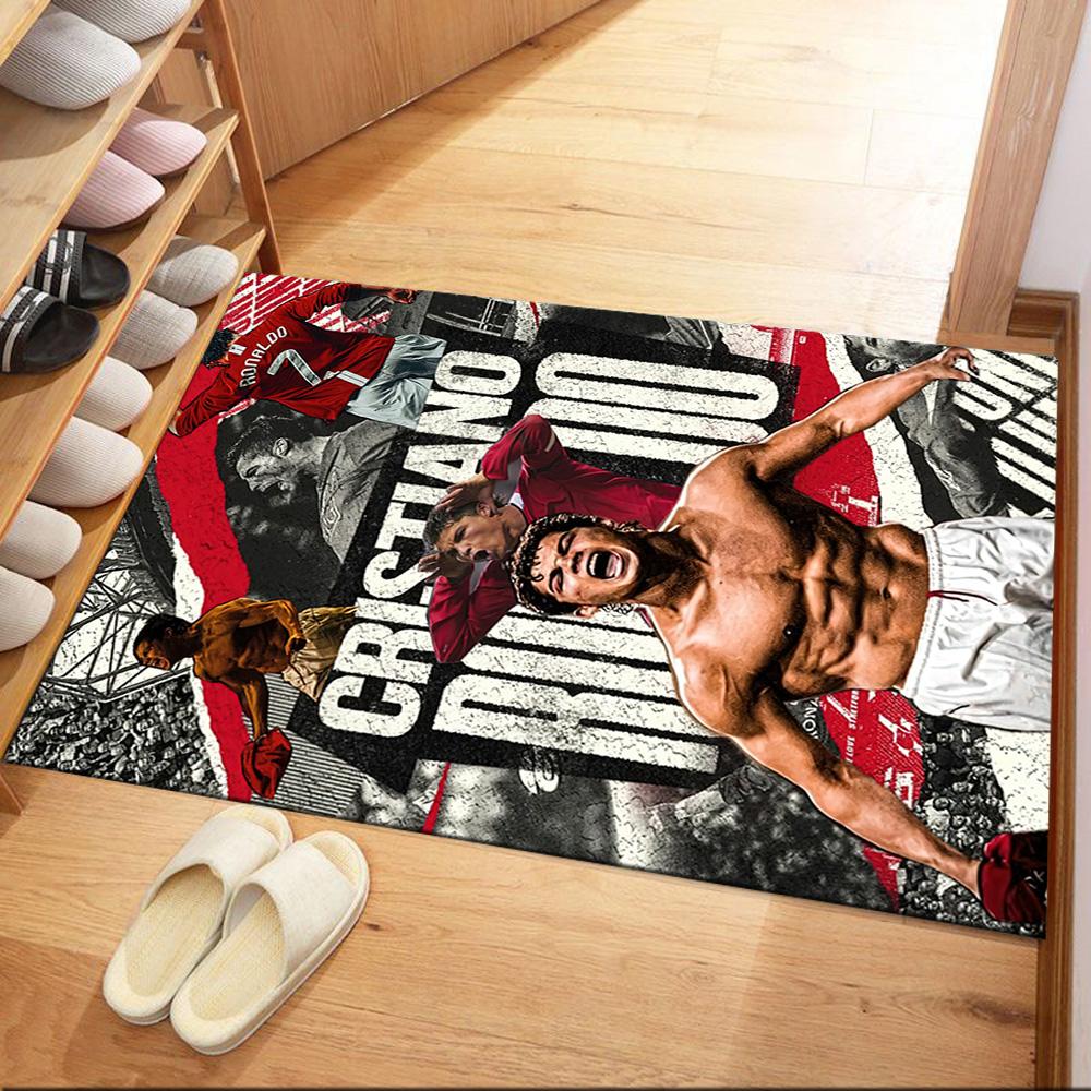 Cristiano Ronaldo Floor Rug Office Rug Design For Hallway Foyer Study Room Bedrooms Antislip Carpet Decorate Offices