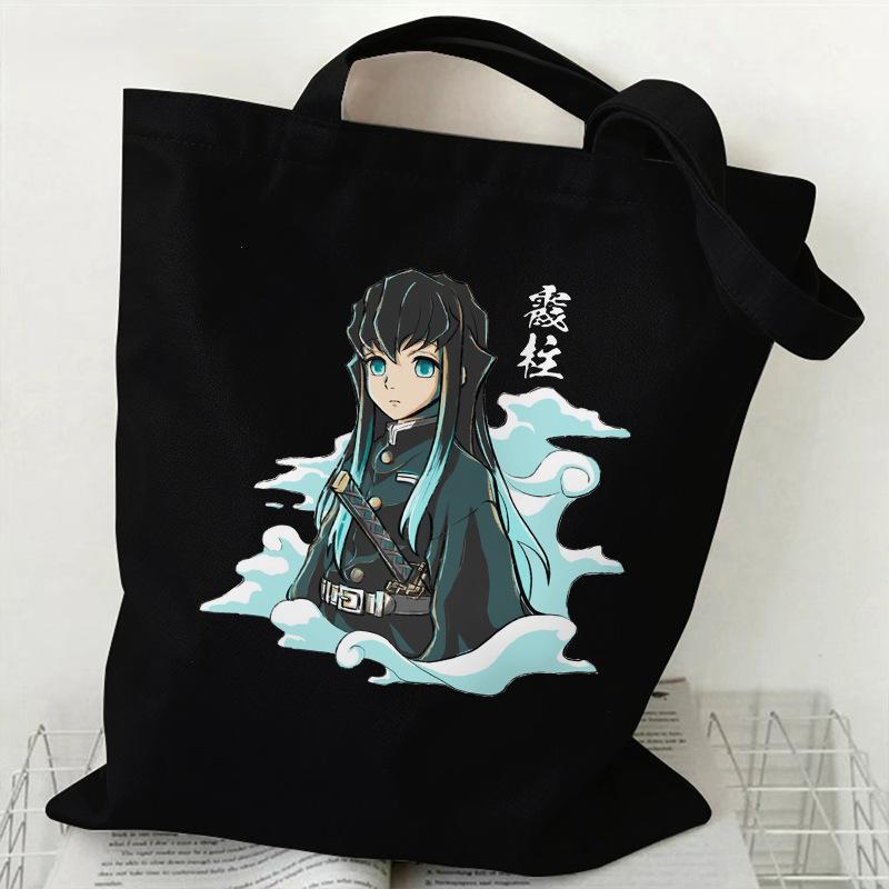 Japan cartoon comics Tokito Muichiro Demon Slayer Print Canvas Shopping Bag Large Capacity Tote Bag 7564