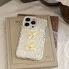 2 i 1 3D Sommerfugl med Sløyfe Gjennomsiktig Deksel til iPhone 17 16 15 14 13 12 Støtsikkert Anti-Gulnende TPU-deksel, Søtt Estetisk Beskyttende Telefondeksel