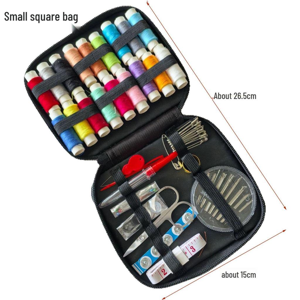 Portable Needle and Thread Set for Home and College: Compact Handbag for Hand Sewing, Mending, and Organizing