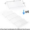 Clear Acrylic Spice Drawer Organizer 4 Tier 1 Set Seasoning Jars Drawers Insert Kitchen Spice Rack Tray for Drawer Countertop J