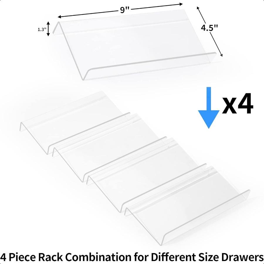 

Прозрачный акриловый органайзер для специй с 4 ярусами 1 комплект Ящики-вставки для баночек с приправами Кухонный лоток-подставка для специй для ящика столешницы J United States