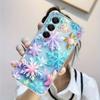 Foreign Trade Explosion Blue Small Fresh Snowflake Transparent Four Corners Anti-drop iPhone17Pro Summer Mobile Phone Case