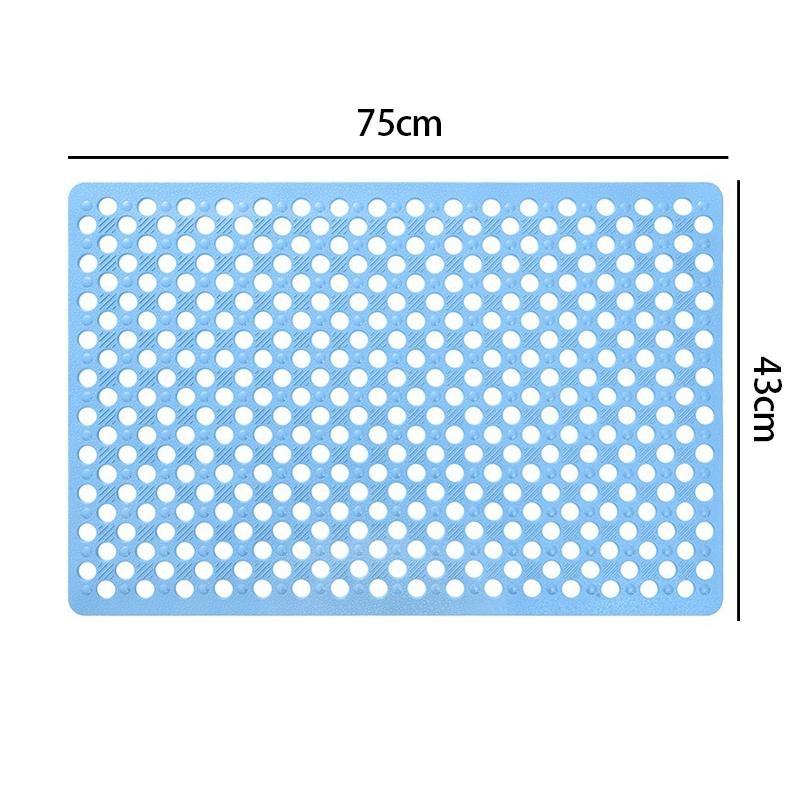 1pc Diatomite Bath Mat 43x75cm Bathroom Non-slip Bath Mat Anti-slip Shower Mat Round Hole Design Quick Drain YSFHD02