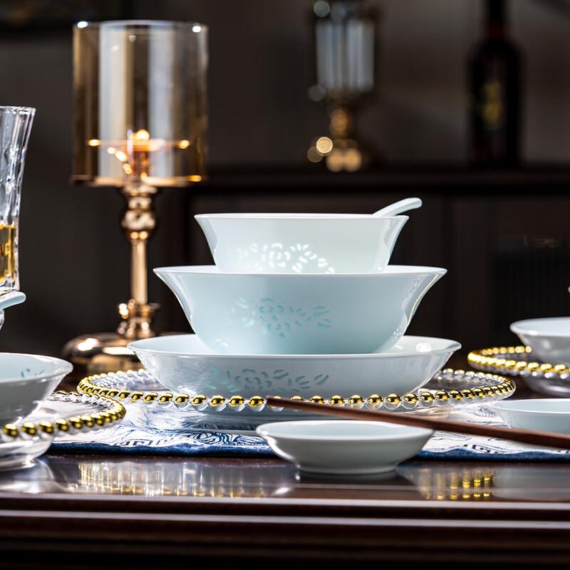 Jingdezhen Celadon Underglaze Dinnerware Gift Set