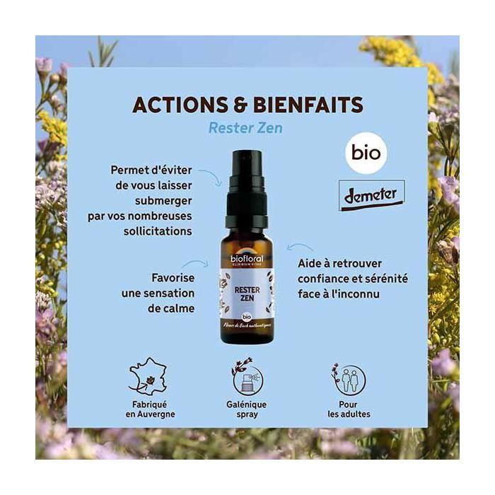 FLEURS DE BACH Rester Zen BIO - Spray - Biofloral