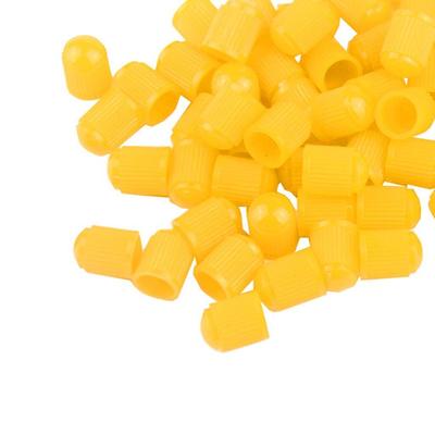 100x Plastic Car Bike Motorcycle Truck Wheel Tire Valve Stem Caps HOT Yellow