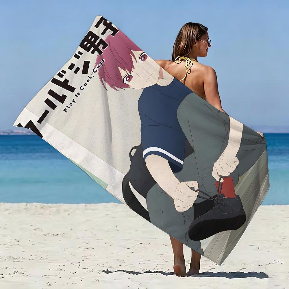 Comedy Anime C-Cool Doji Danshi Towel Microfiber soft Beach Towel for Travel Fitness Sauna Bathing Camping