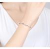Min Yue S925 Sterling Silver Zircon Heart Bracelet - Women's Elegant Fashion Jewelry for Qixi Valentine's Day