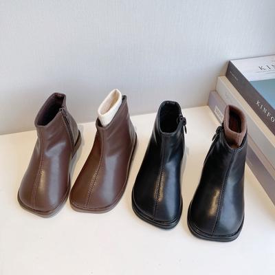 Autumn and Winter Classmate Little Girl Princess Style Short Boots Soft-soled Baby Martin Boots