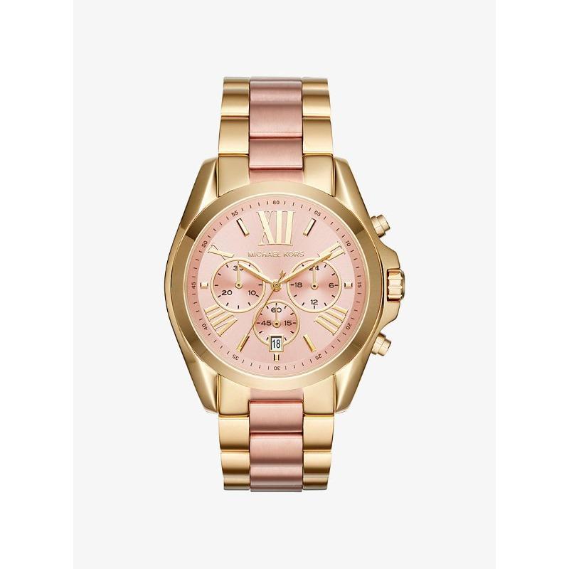 

Michael Kors Ladies Mini Bradshaw Watch 36mm Case Size Quartz Chronograph Movement Stainless Steel Bracelet золотой