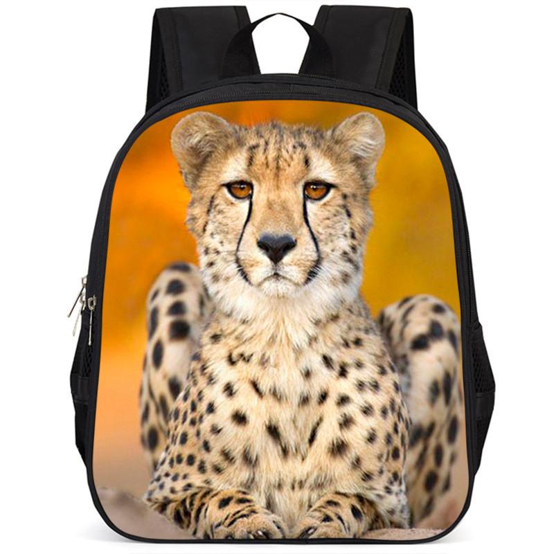 Spacious And Lightweight 15-inch 3d Leopard Backpack For School Kids