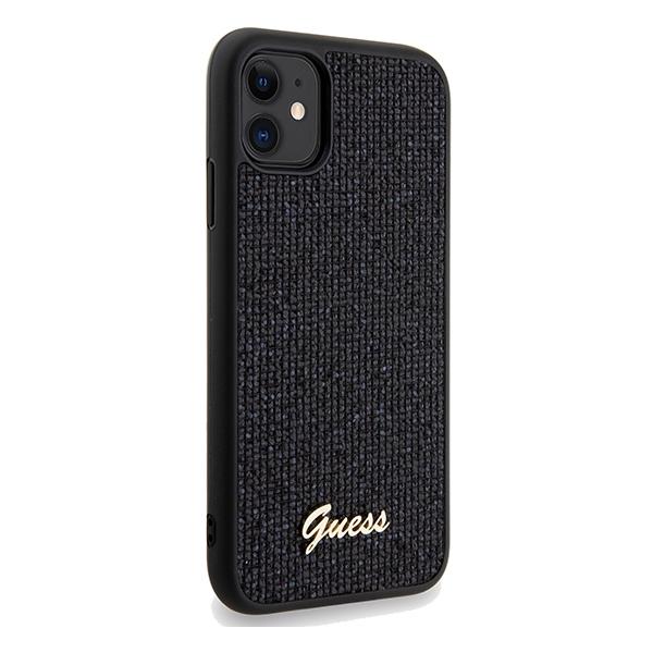 Guess Guhcn61Pmsdgsk Iphone 11 / Xr 6.1 Czarny/Black Hardcase Disco Metal Script