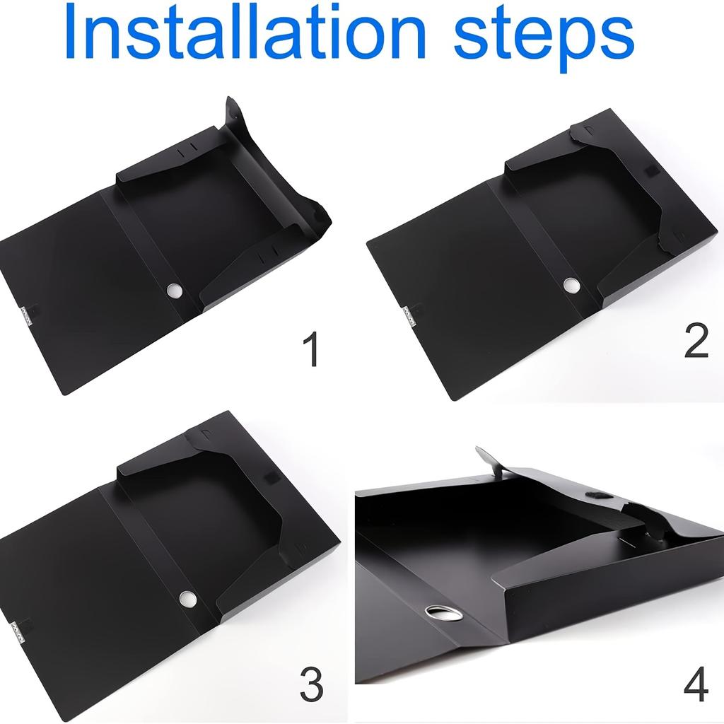 12pcs Foldable PP File Classification Box for A4 Size - Thickened 2.17inch Storage Box for Personnel And Financial Documents