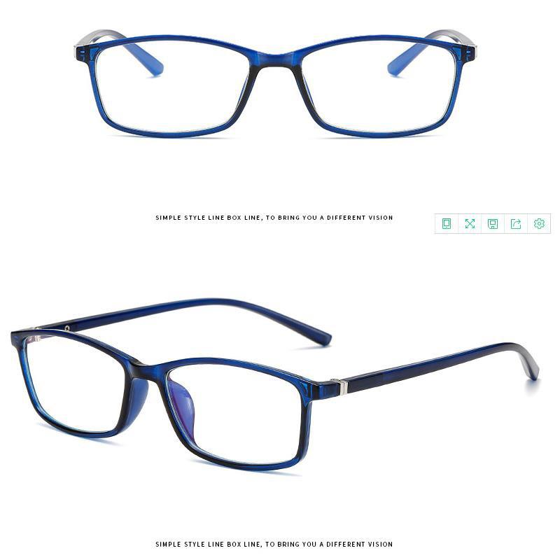 Myopia Glasses Men Anti Blue Light Eye Glasses Women Nearsighted Eyewear Full Frame Plain Glasses Prescription 0 To -600