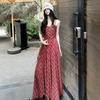 Red Plaid Long Skirt Xinjiang Dopamine Bright Yunnan Vacation Bohemian Dress Seaside Dingdar