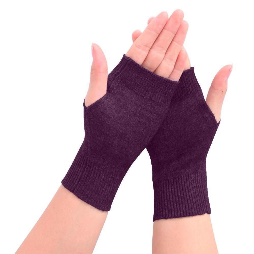 Modische fingerlose Kaschmirhandschuhe Handgelenklänge mit Daumenloch Winterhandschuhe Warme Fäustlinge Unisex