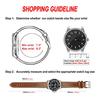 Hemsut Genuine Leather Watch Band, Horween Soft Leather Material, 22mm, Natural Leather Color + White Stitching, Stainless Steel Silver Watch Buckle,