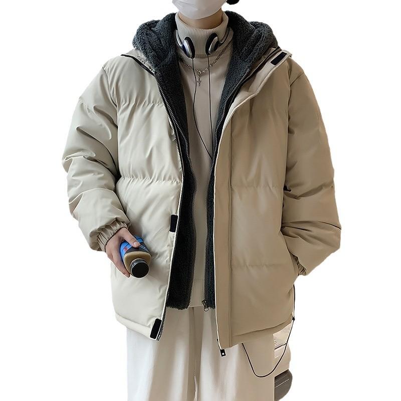 Men's Winter Loose Thickened Warm Fleece Cotton-padded Jacket Hooded Cotton-padded Jacket