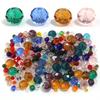 50-200pcs Faceted Crystal Beads 3/4/6/8/10mm Transparent Mixed Color Glass Loose Beads For Jewelry Making DIY Bracelets Necklace