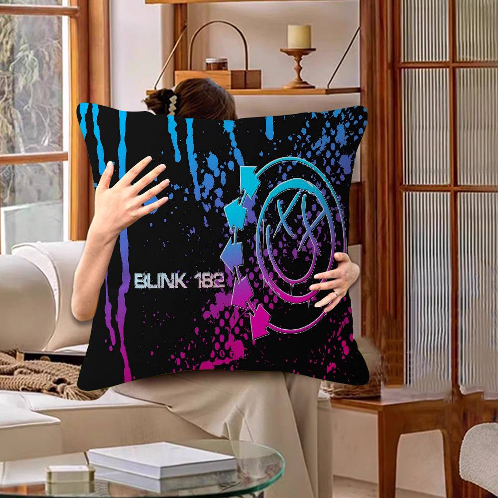 1PC Famous Punk Band BLINK-182 Cushion Cover Car Throw Pillow Case For Sofa Car Christmas Gift 40x40cm 45x45cm