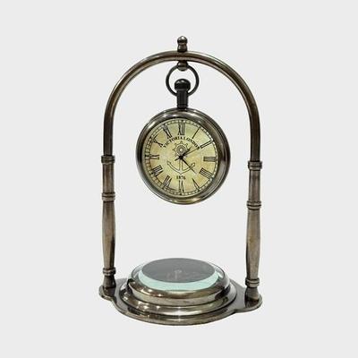 13,97 cm viktorianische Uhr mit Kompass Einzigartige Schreibtischdekoration Geschenk Hochzeit, Thanksgiving, Chinesisches Neujahr, Weihnachten