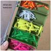 Reinforced T-tail Soft Bait Set with Long Cast Hooks for Bass Fishing