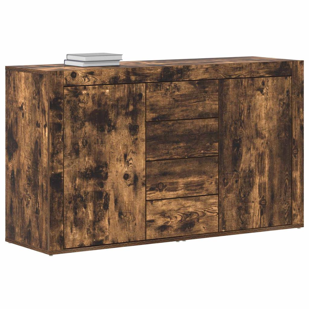 Sideboard Smoked Oak 120 x 36 x 69 cm Wood Based Material