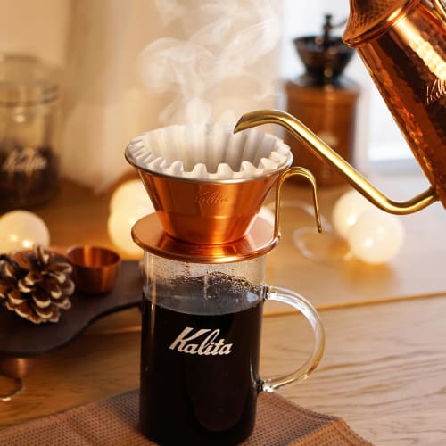 Kalita Wave Series Coffee Dripper with High Thermal Conductivity, Handcrafted by Tsubame Artisans, for 2-4 People, WDC-185, Made In Japan, #05099. Thi