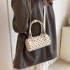 Women Polka Dot Shoulder Bag Adjustable Strap Dots Print Handbag Zipper Closure Crossbody Bag