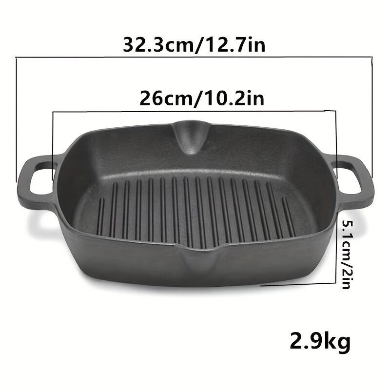 Lilang Thickened Cast Iron Square Grill Pan