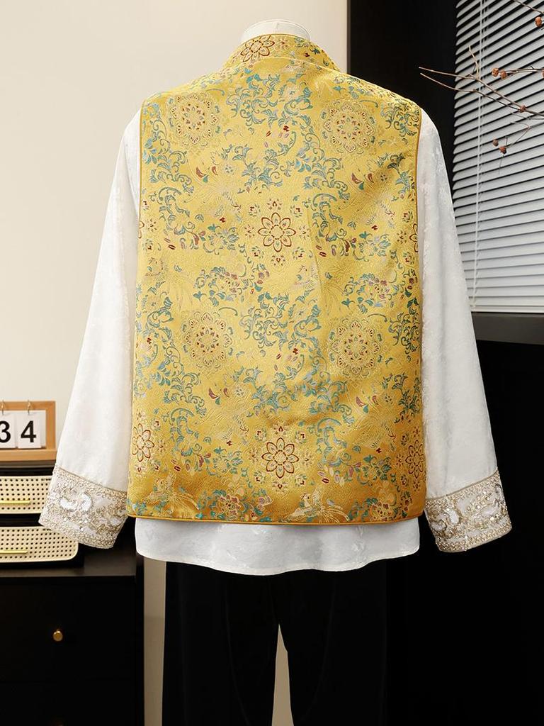 New Chinese Style Frog Button Vest Cape for Young & Middle-Aged Women