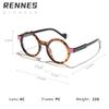 Round Frame Colorful Flat Mirror Retro Literary Glasses Men'S And Women'S Trend Frame Glasses