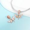 Newcopperforever Sister Love Colorful Butterfly Charm Bead Fit Original Bracelet Diy Fine Jewelry Gifts For Women