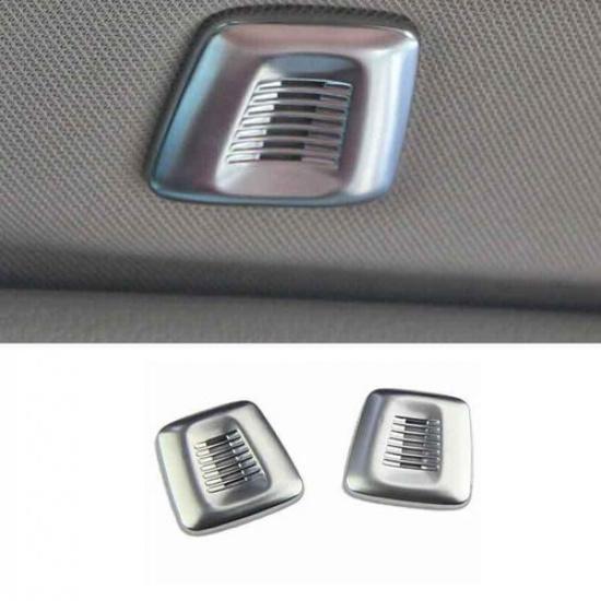 Cover Trim Car Roof Microphone 2016- 2PCS Fit For BMW 7 Series Matte Silver