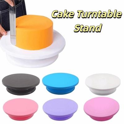 Neuer runder Kuchen-Drehteller-Ständer Stabile Basis Langlebig DIY Kuchenform Anti-Rutsch Backwerkzeuge Kuchen Dekoration