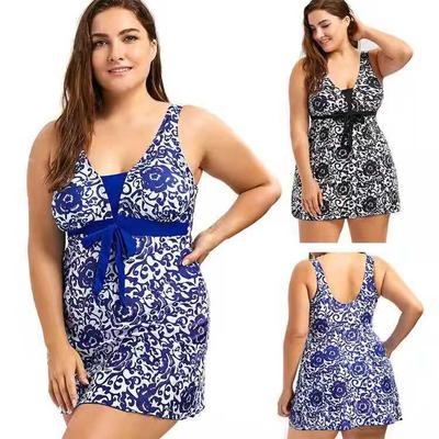 Traje de baño de talla grande para mujer, traje de baño de verano para playa, traje de baño acolchado con lunares