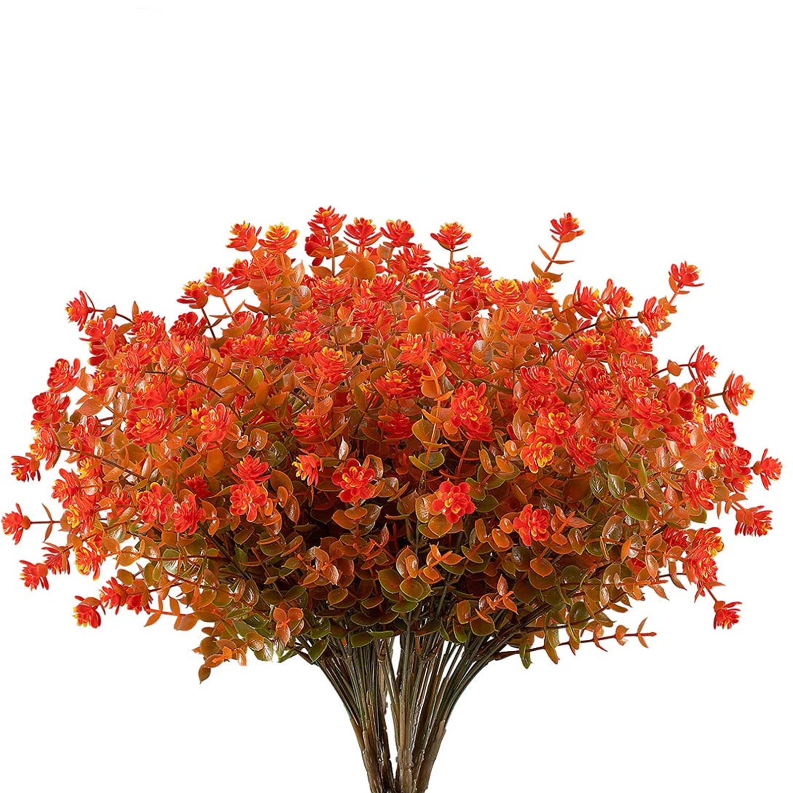 

6 Bundles Artificial Flowers, Outdoor UV Resistant Flowers Shrubs For Floral Arrangement, Hanging Baskets, Home Garden Decor One Size