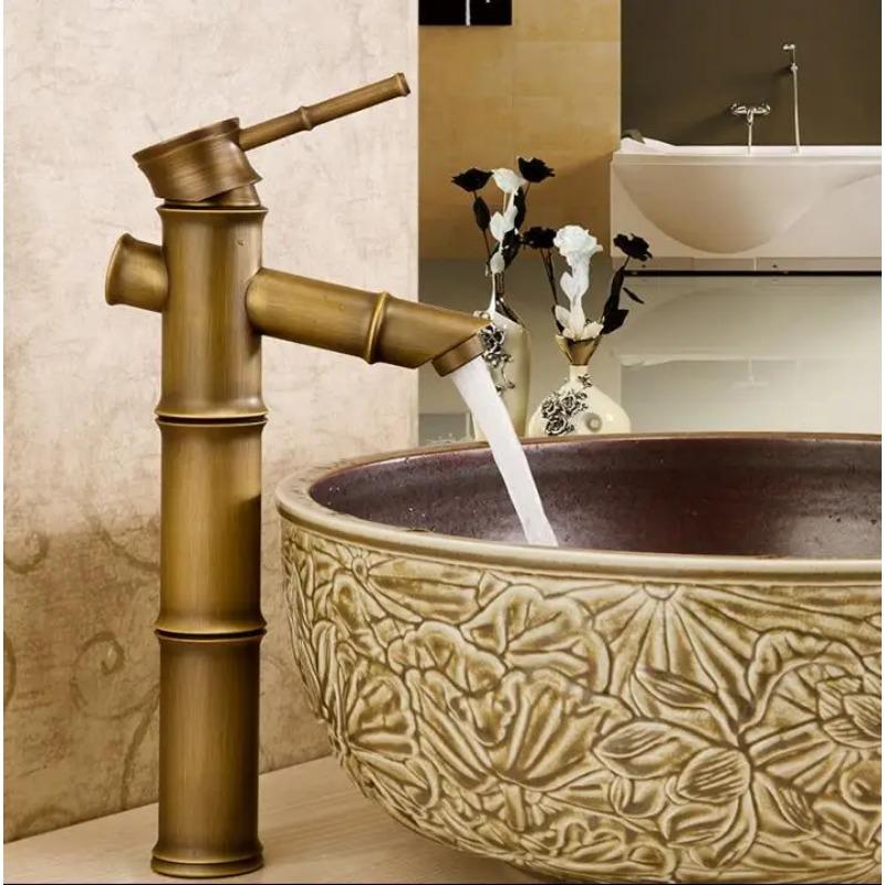 Antique Brass Bronze Black Finish Bathroom Basin Hot&Cold Mixer Tap High Quality Waterfall Faucet