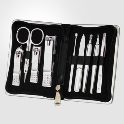 777 Three Seven Silver Nail Clippers 9 Pieces Beauty Set TS-940C Made In Korea