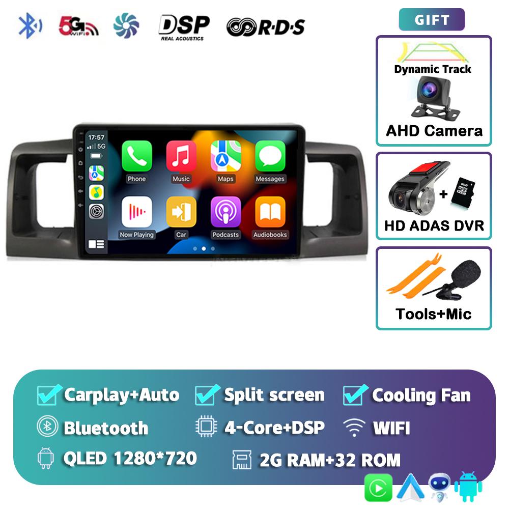 Android 14 Carplay Auto Car Radio For Toyota Corolla E120 E 120 BYD F3 2007 2008 2009-2011 Multimedia Video Player GPS Stereo