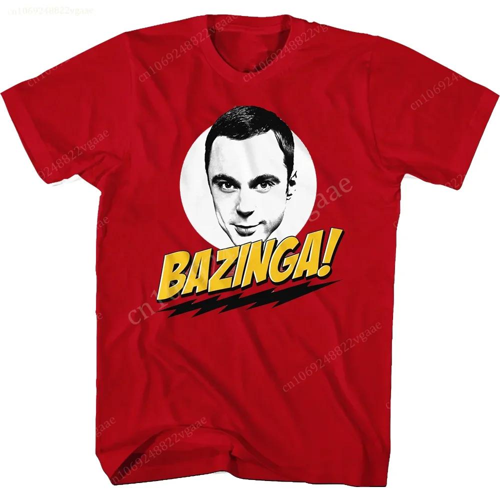 April Fools' Day The Biigg Banngg Theory TShirts Men Tops Bazinga T Shirt Sheldon Cooper TBBT Tee Top Cotton Short Sleeve Tshirt
