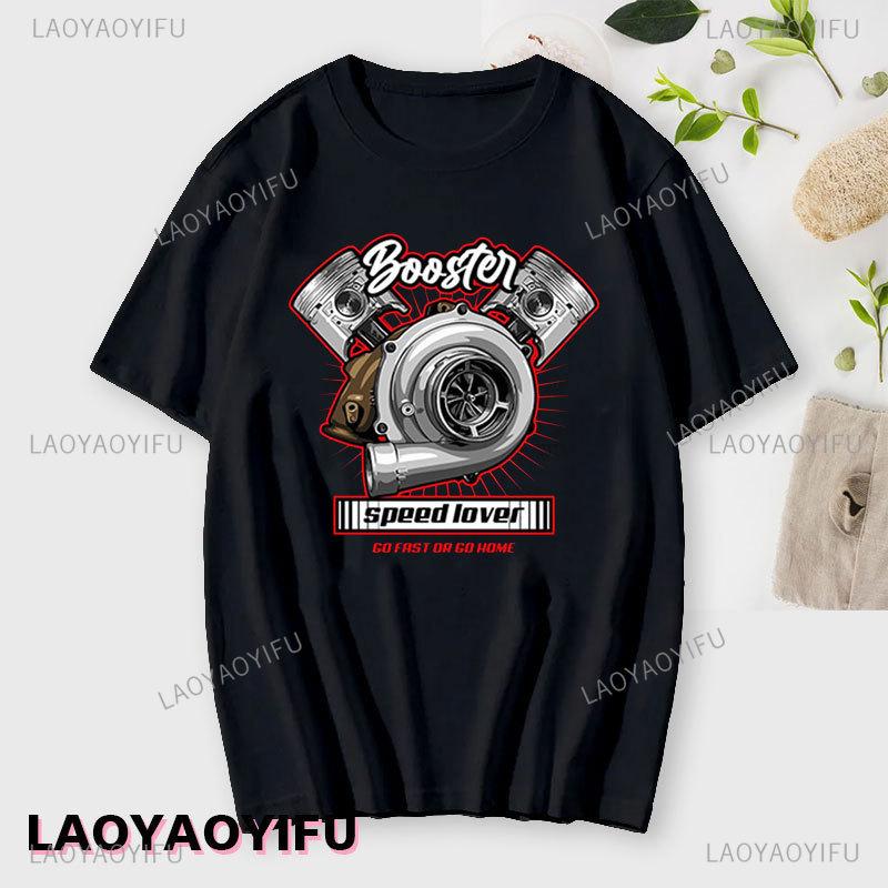 2024 New Turbo Spins Printing T Shirt for Unisex Summer Cotton Crewneck Tops Shirt Fashion Personality Tshirts Unisex Sweashirt Tee Unisex