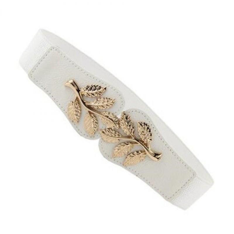 Adjustable Chic 4cm Decorative Waist Belt With Gold Round Buckle For Womens Fashion