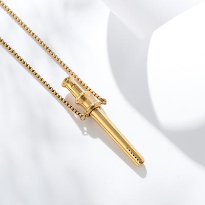 Collier sifflet de résistance respiratoire en acier inoxydable Collier d'anxiété Bijoux de méditation pour soulager l'anxiété et le stress